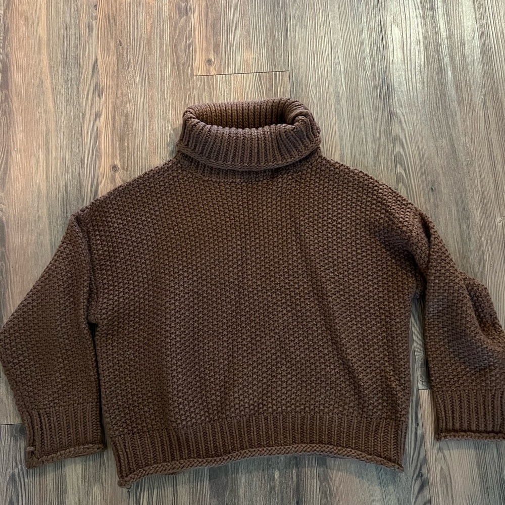 Brand new Aakaa Chocolate Brown Turtleneck Sweater
